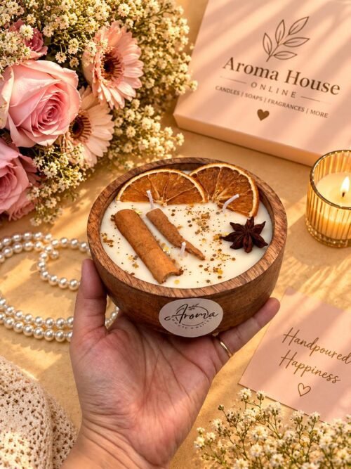 Spice Wooden Candle 5 inch