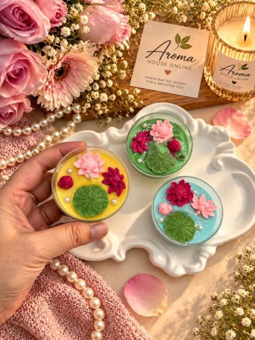 Lotus Pond Tealight Candle (Set of 5 Pcs)