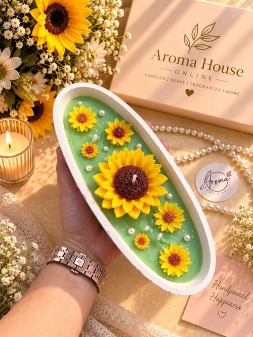 Sunflower Boat Candle