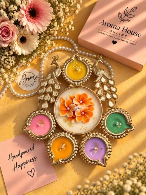 Plumeria Peacock Urli Candle