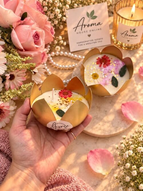 Lotus Shape Jar Candle