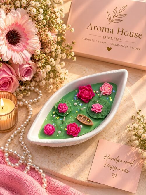 Lotus Pond Boat Candle
