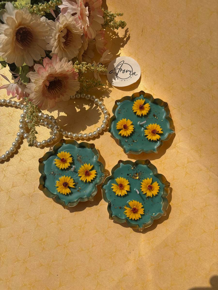 Sunflower Urli Candle