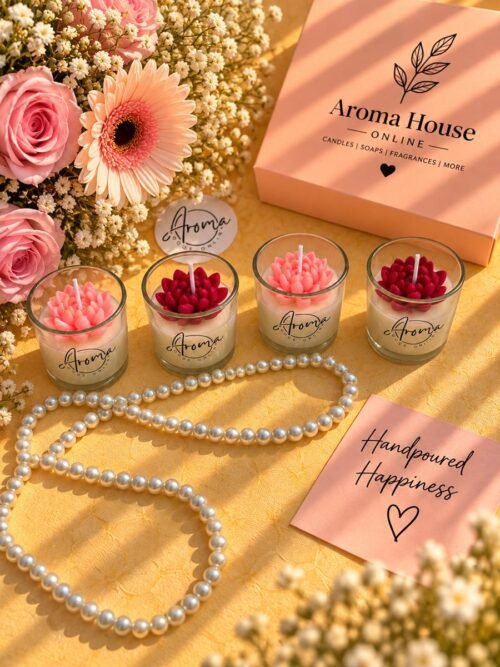 Lotus Short Glass Candle