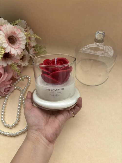 Rose Bell Jar Candle (Big)