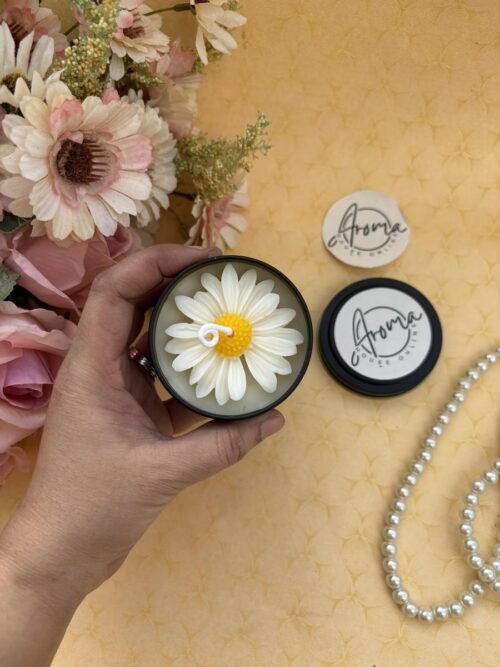 Daisy Tin Jar Candle
