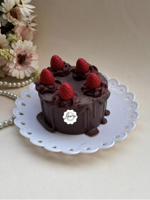 Chocolate Strawberry Cake Candle