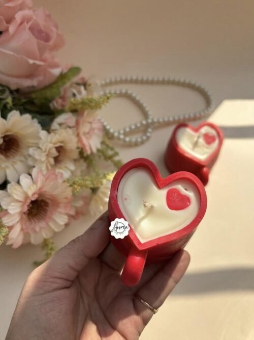 Heart Love Cup Candle