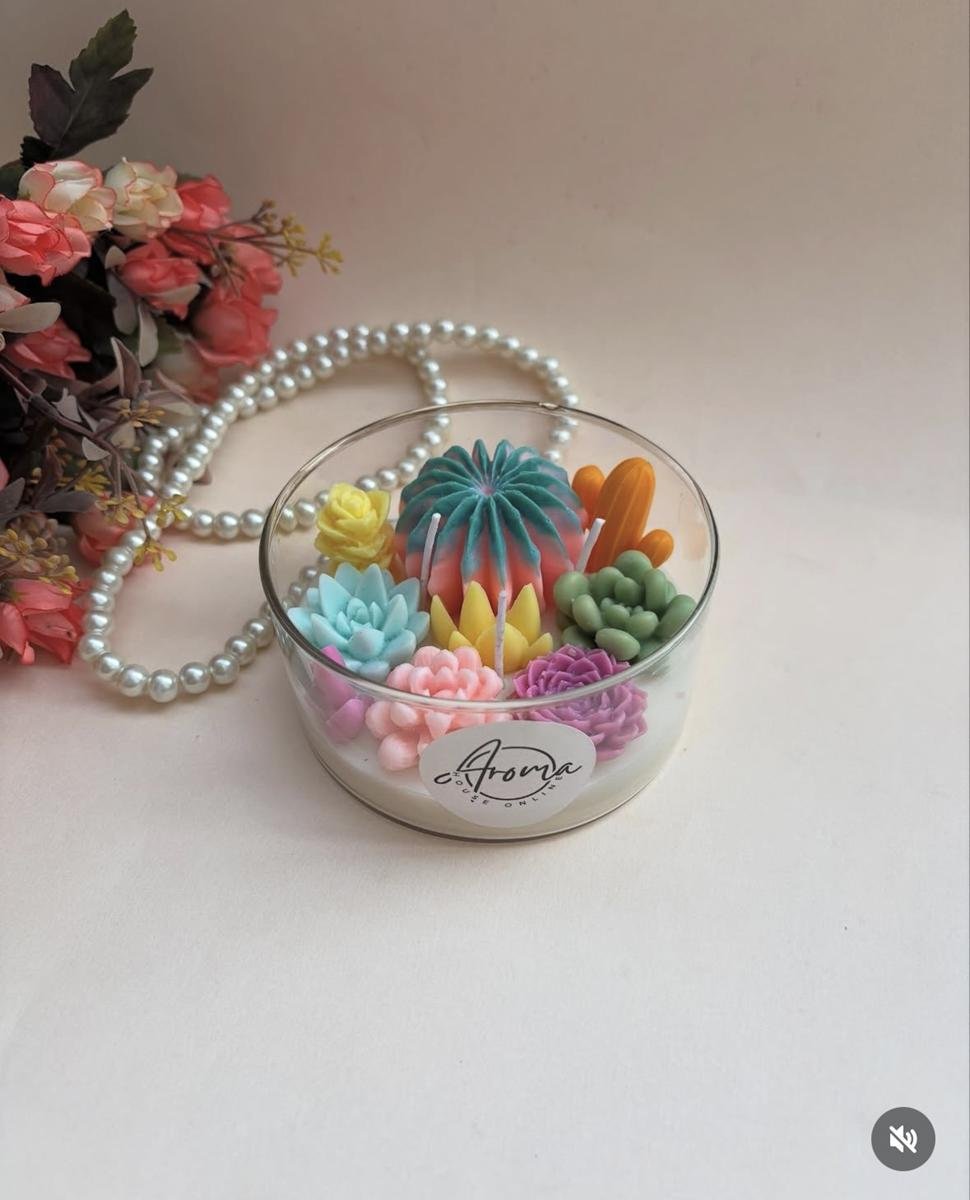 Succulent Jar Candle