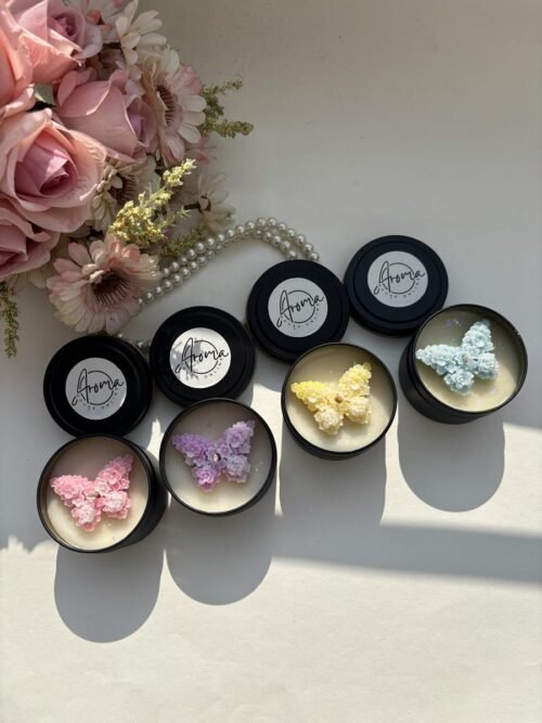 Butterfly Tin Jar Candle