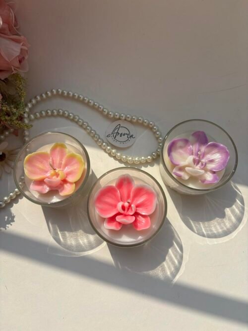 Orchid Glass Jar Candle