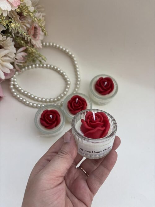 Rose Mini Lining Jar Candle