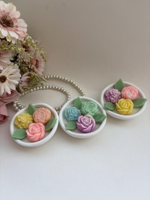 Floral Bloom Concrete Jar Candle