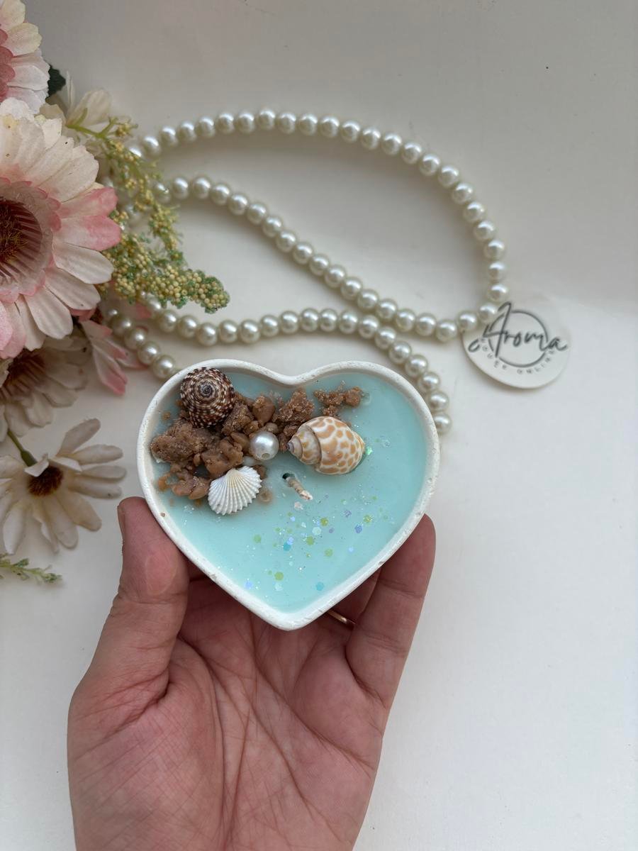 Heart Shape Beach Jar Candle