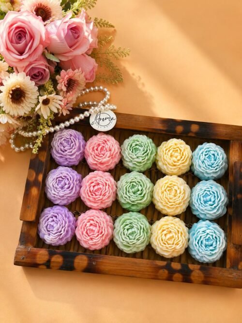 Mini Peony Candle (Set of 5 Pcs)