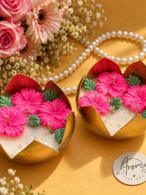 Hibiscus Lotus Bowl Candle