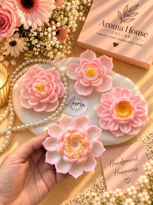 Lotus Bloom Candle (Set of 4 Pcs)