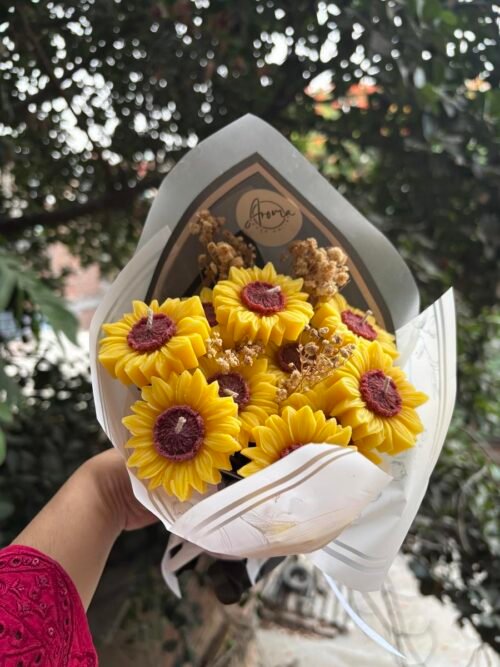 Sunflower Candle Bouquet
