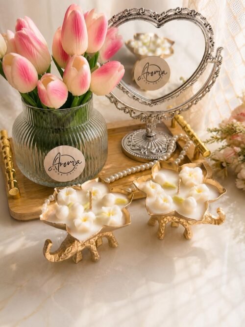 Mogra Elephant Urli Candle