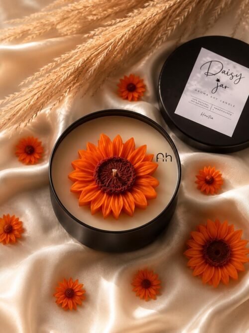 Sunflower Tin Jar Candle