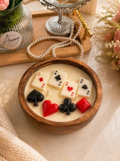 Wooden Poker Theme Candle