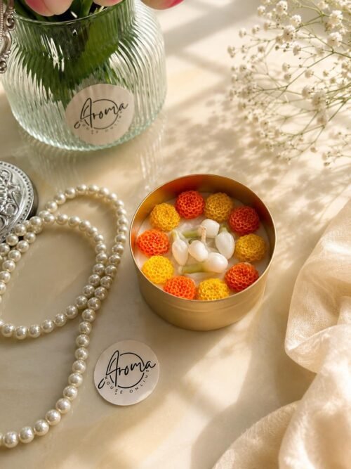 Marigold Mogra Urli Candle