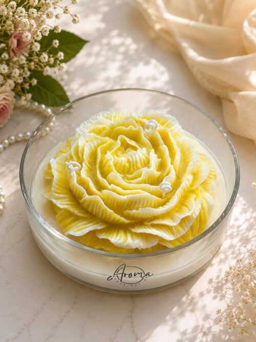 Peony Glass Jar Candle