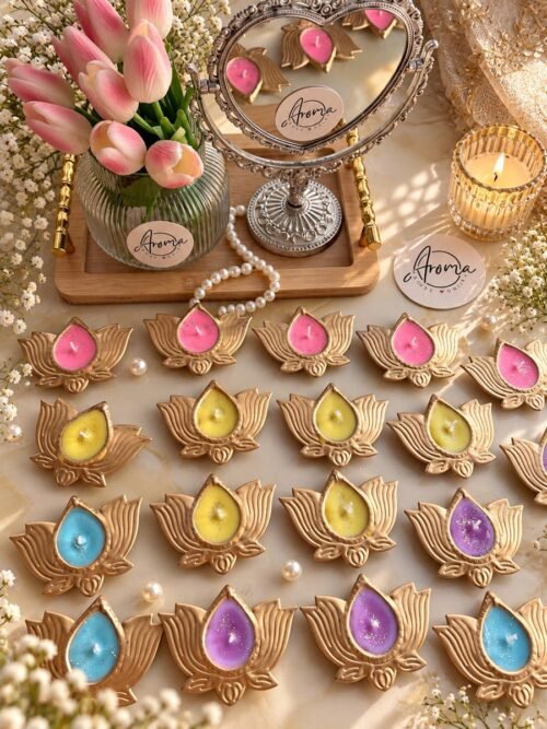 Lotus Diya Candle (Set of 10 Pcs)